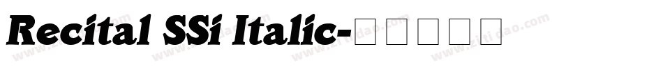 Recital SSi Italic字体转换